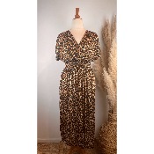 Robe longue magique léopard grande taille 38/40 au 50/52
