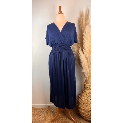 Robe longue magique unie grande taille 38/40 au 50/52