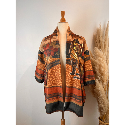 Veste imprimée léopard grande taille