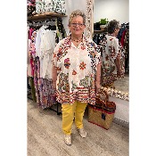 Chemise longue bohème tête de mort grande taille
