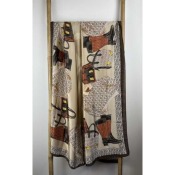 Foulard sacs beige et marron