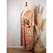 Kimono bohème Frida rose grande taille