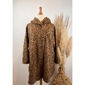 Manteau à capuche laine bouclette jusqu'au 52 grande taille  
