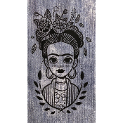 Pantalon inspiration Frida grande taille