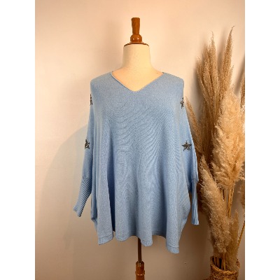 Pull étoiles bras grande taille