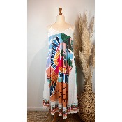 Robe longue bretelles ara / island grande taille