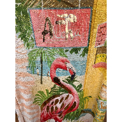 Robe longue lurex flamant rose grande taille