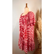 Robe vichy rouge grande taille