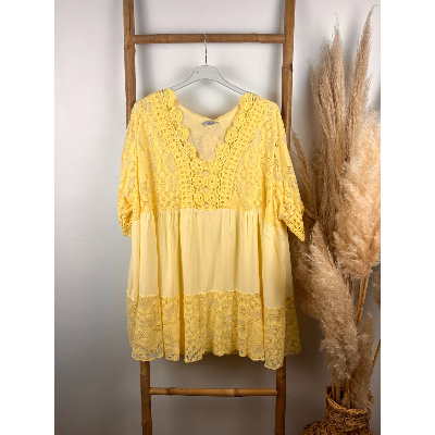 Tunique bohème dentelle & crochet grande taille