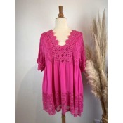 Tunique bohème dentelle & crochet grande taille