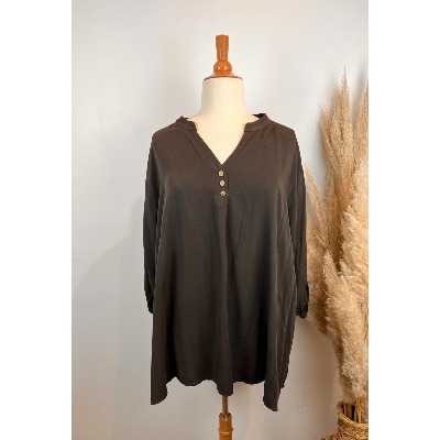 Tunique unie en viscose grande taille