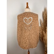 Veste sans manches sherpa attrape-rves grande taille