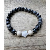 Bracelet en pierres naturelles obsidienne