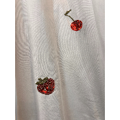 Chemise coton fraises cerises en sequins