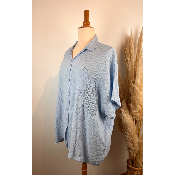 Chemise gaze de coton unie grande taille 