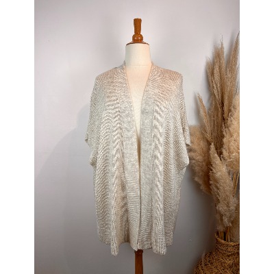 Gilet manches courtes grosses mailles grande taille