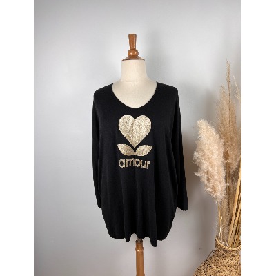 Pull amour grande taille