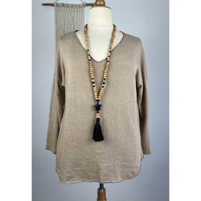 Vêtement Polyester Recyclé Pull ONLY Onlrica Maille Col V - 93