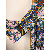 Robe imprimée faïence bleue