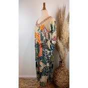 Robe longue lurex perroquet grande taille