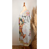 Robe longue lurex visage grande taille