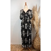 Robe longue magique du 38 au 52 ethnique noire