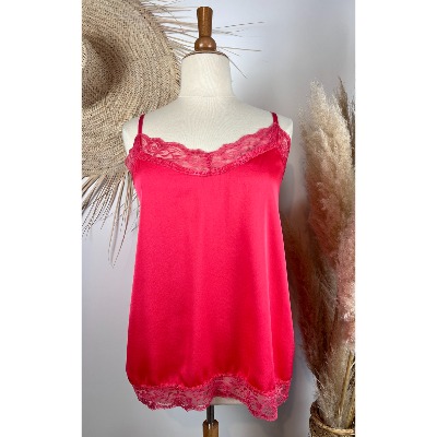 Top H&M Avec Bretelles Et Dentelle - Couleur Crème, Taille S, Occasion Très Bon État