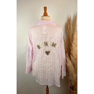 Chemise légère rayée bohème grande taille