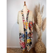 Kimono bohème Frida coeurs grande taille