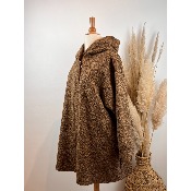 Manteau à capuche laine bouclette jusqu'au 52 grande taille  