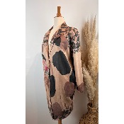 Manteau en suédine imprimée tête de buffle grande taille