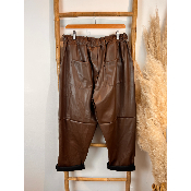 Pantajogg en simili intérieur feutré doux grande taille 