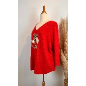 Pull love cœur léopard grande taille