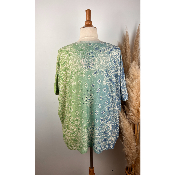 Pull lurex manches courtes bandana perroquet grande taille