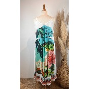 Robe longue bretelles ara / island grande taille