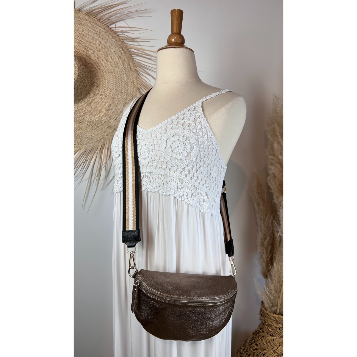 Sac Banane Homme En Cuir Véritable - Grande Capacité, Design Léger Avec Boucle, Pour Téléphone & Essentiels | Bandoulière