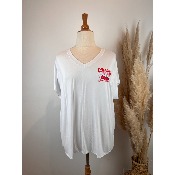 T-shirt coton cerises "Cherry" grande taille