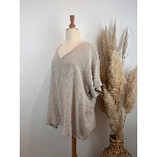 Tunique t-shirt en gaze de coton grande taille 52/54