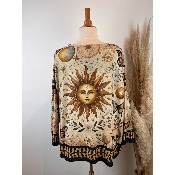 Pull lurex manches longues soleil Grande Taille