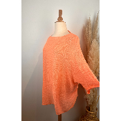 Pull uni coton col rond grande taille 