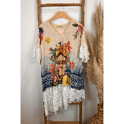 Robe lurex inspi Frida dentelle 