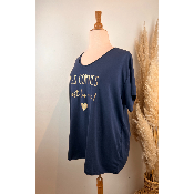 T-shirt coton "copines c'est la vie" grande taille