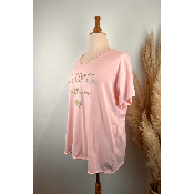 T-shirt coton "copines c'est la vie" grande taille
