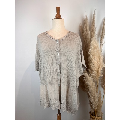 Tunique en gaze de coton & broderie anglaise