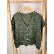 Gilet court sans manches uni grande taille
