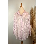 Chemise légère rayée bohème grande taille