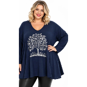 Pull arbre de vie strass grande taille