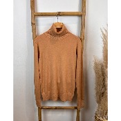 Pull col roulé uni cachemire 36-42