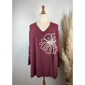 Pull fleur grande taille 