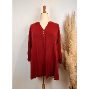 Tunique unie en viscose grande taille